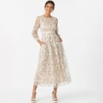 Blush Sheer Embroidered Midi Dress