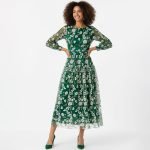 Floral Embroidered Long Sleeve Dress