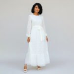 White Embroidered Maxi Dress - Image 2