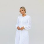 White Lace Long Sleeve Maxi Dress - Image 5