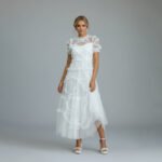 White Ruffle Layered Tulle Dress - Image 2