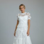 White Ruffle Layered Tulle Dress - Image 4