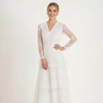 Bela Layered Lace White Maxi Dress - Image 9