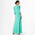 Aqua Ruffle Sleeve Maxi Dress - Image 6