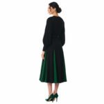 Contrast Pleated Midi Dress - Image 7