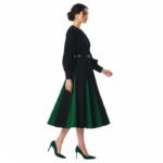 Contrast Pleated Midi Dress - Image 6