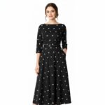 A-line Belted Midi Dress - Image 6