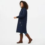 Star Embroidered Longline Puffer Coat - Image 4