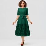 Green Rosette Midi Dress - Image 2