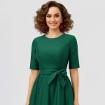 Green Rosette Midi Dress - Image 6