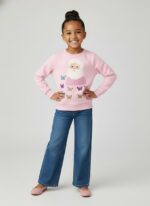 Kids Pink Santa Butterfly Christmas Sweater (Copy)