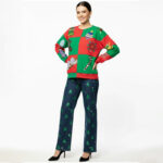 Festive Patchwork Christmas Sweater