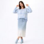 Light Blue Fair Isle Knit Sweater - Image 10