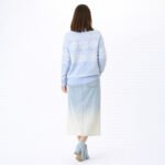 Light Blue Fair Isle Knit Sweater - Image 6