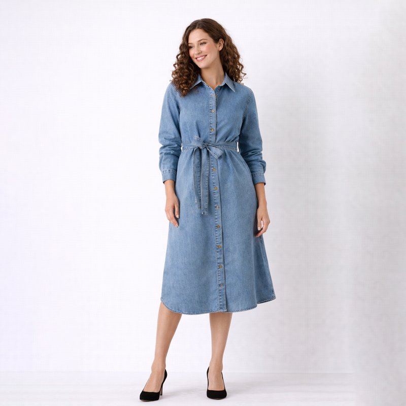 Denim-Dress Denim Dress - Image 1