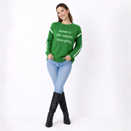 “Jesus Is the Reason” Knit Sweater