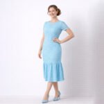 Lara Lace Blue Dress - Image 4