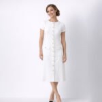 Mareila White Midi Dress