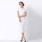Mareila White Midi Dress - Image 2
