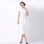 Mareila White Midi Dress - Image 4