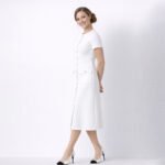 Mareila White Midi Dress - Image 6