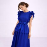 Zara Blue Midi Dress - Image 2