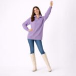 Cozy Half-Zip Cable Knit Sweater - Image 2