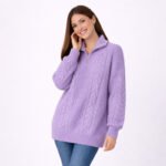 Cozy Half-Zip Cable Knit Sweater - Image 7