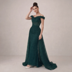 Elegant in Emerald Green Gown