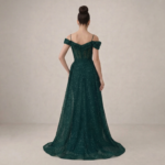 Elegant in Emerald Green Gown - Image 5