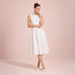Adela White Midi Dress - Image 4