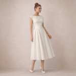 Azure Elegance Pleated Midi Dress - Image 10