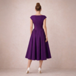 Azure Elegance Pleated Midi Dress - Image 13