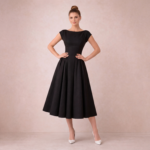 Azure Elegance Pleated Midi Dress - Image 3