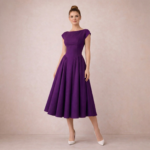 Azure Elegance Pleated Midi Dress - Image 14