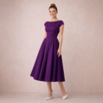 Azure Elegance Pleated Midi Dress - Image 15