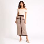 Beige Midi Skirt - Image 2