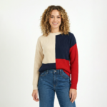 Blue Cropped Wide Leg Denim Jeans - Image 2