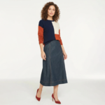 Blue Denim A-Line Skirt - Image 4