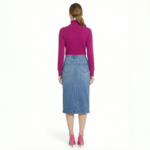 Blue Denim Midi Skirt - Image 5