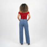 Blue Rhinestone Denim Jeans - Image 3