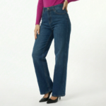 Blue Wide Leg Denim Jeans - Image 7
