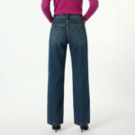 Blue Wide Leg Denim Jeans - Image 8