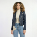 Blue Wide Leg Floral Denim Jeans - Image 3