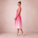 Blush Bloom Sleeveless Midi Dress - Image 2