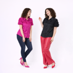 Bright and cheerful in fuchsia blouse - Image 19