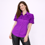 Bright and cheerful in fuchsia blouse - Image 4