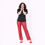 Bright and cheerful in fuchsia blouse - Image 7