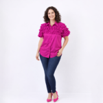 Bright and cheerful in fuchsia blouse - Image 11