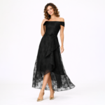 Elegant Black Off The Shoulder Dress - Image 2